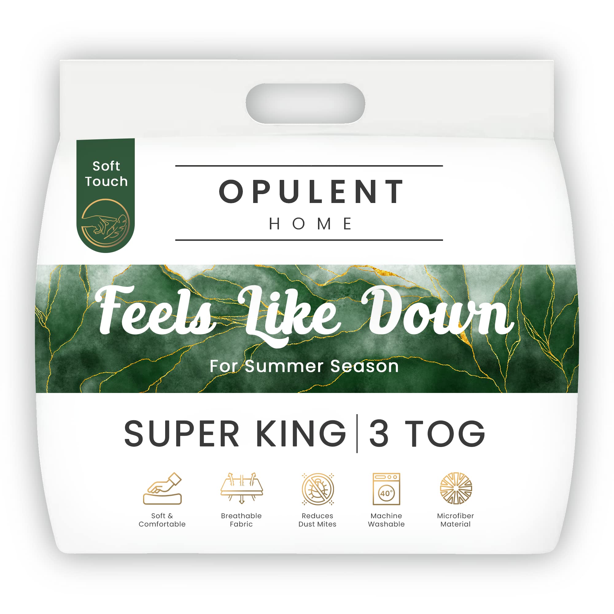 Opulent Home 1 Tog Summer Duvet Single 135x200cm - Ultra Lightweight Cooling Duvet for Hot Sleepers | OEKO-TEX Certified, Breathable Microfibre, Hypoallergenic, Machine Washable, Made in UK