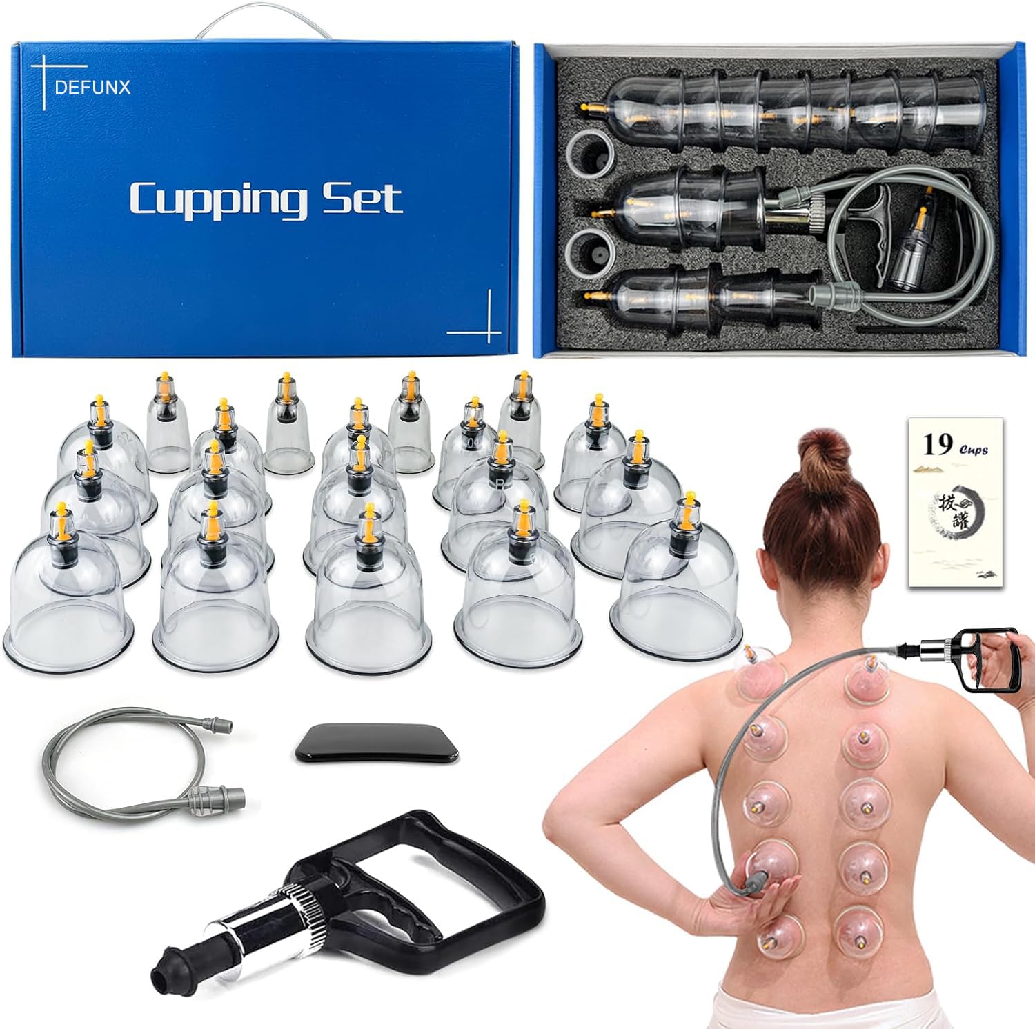 Amazon.com: DEFUNX Cupping Set, 19 Cups Cupping Kit for Massage