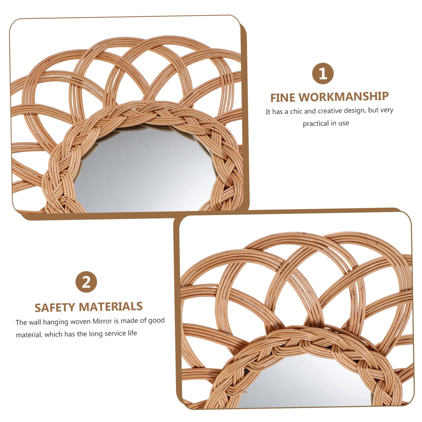 da Parete in Vimini Mano Decorativo Bohemien per Camera da e Nursery Sospeso in Rattan Design Originale per Decorazioni Rustiche