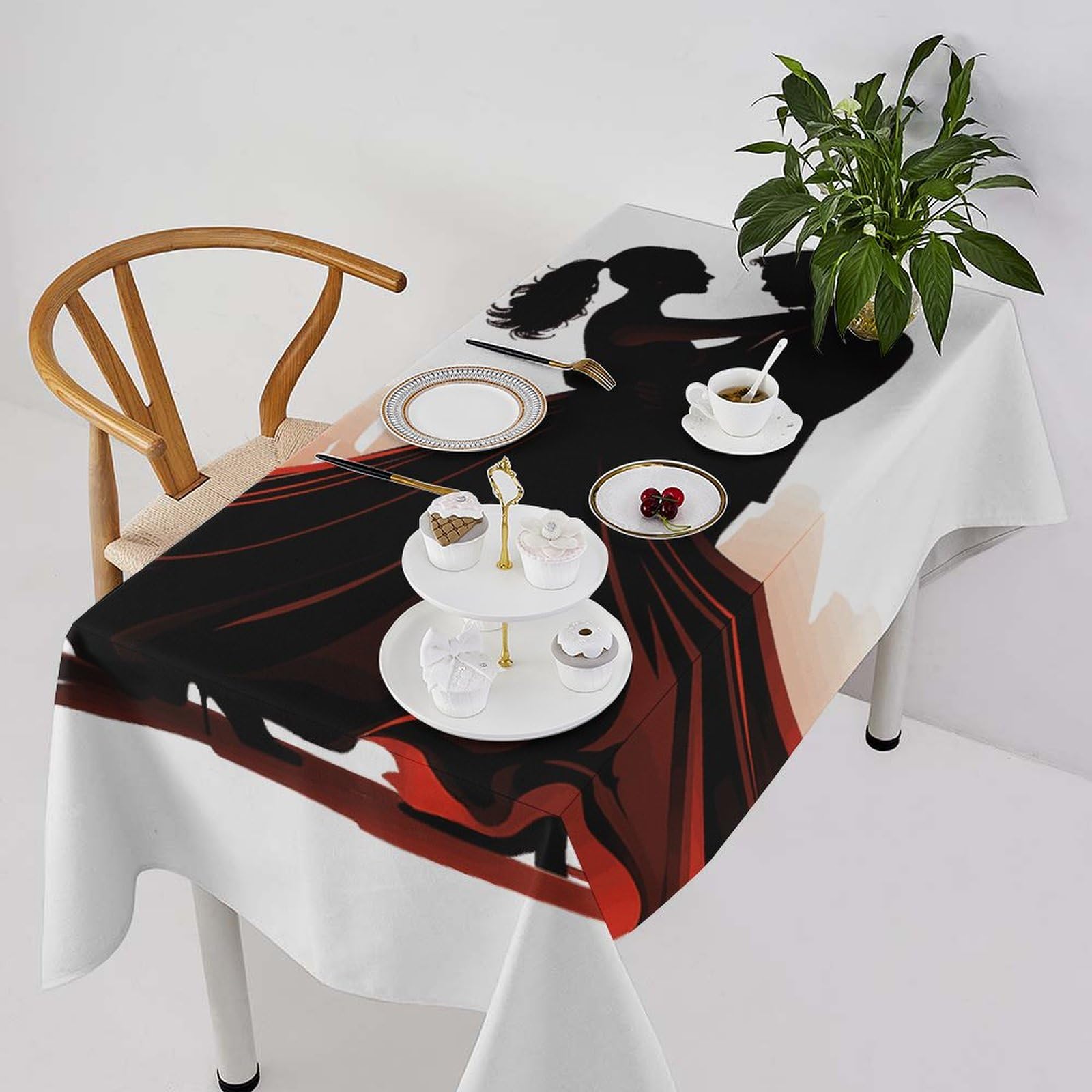 Nappe de pique-nique et fête de mariage lavable 140x279 cm