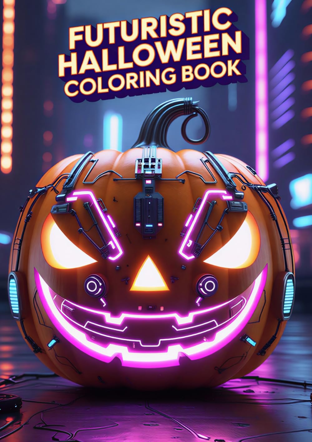 Futuristic Halloween Coloring Book: Neon-Inspired Spooky Designs with Dark Aesthetic Characters, Sci-Fi Costumes, and Creepy Scenes for Stress Relief, Relaxation, and Creative Fun for Adults and Teens