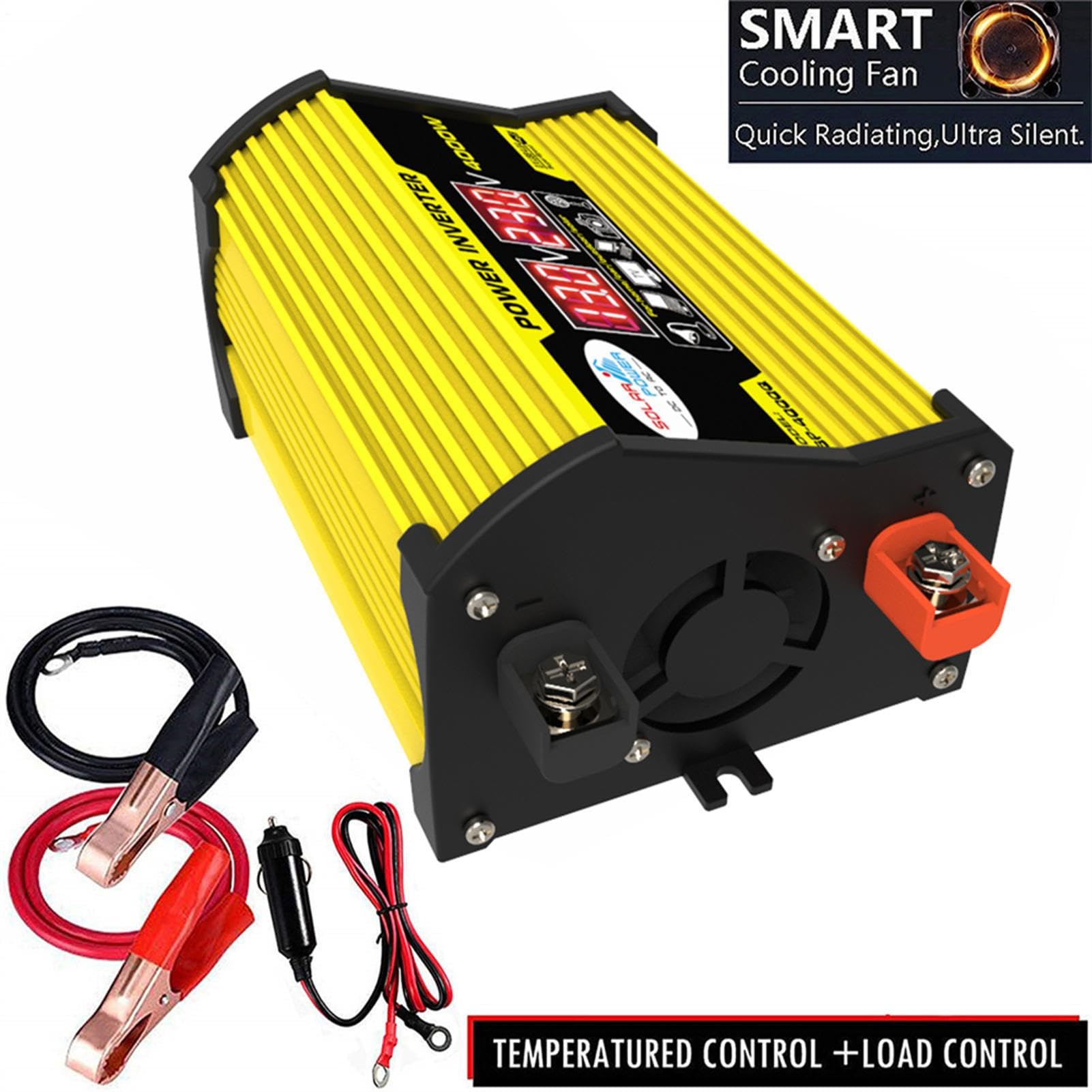 Conjunto De Energía Solar Portátil - Kit Completo De Energía Solar, 220V Inversor Corriente 4000W Con 2 Puertos USB, 30A Controlador Carga Solar, 18W Panel Solar Monocristalino, Pantalla LED