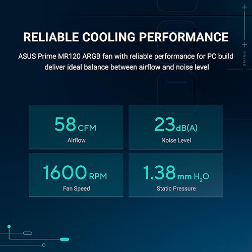 Miniatura 42 de ASUS Ventilador PWM ROG Strix XF120 silencioso de 4 pines para fundas de PC, radiadores o refrigeración de CPU
