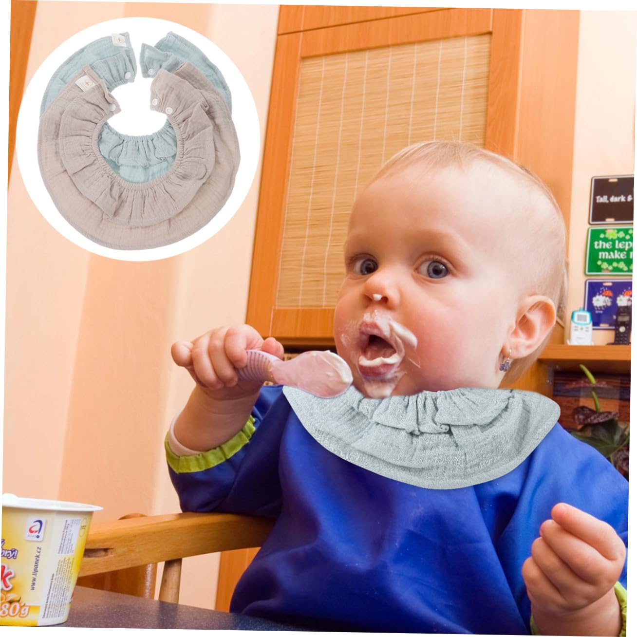 ibasenice 6pièces Bavoirs Coton Absorbants Pour De Bavoirs Pour Dentition Confortables Et Pour Nourrissons
