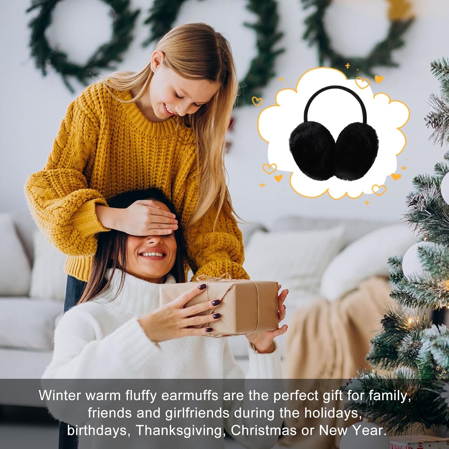 Women Winter Earmuffs Girls Faux Fur Fluffy Soft Ear Warmer Outdoor Plush Warm Ear Covers - Image 6