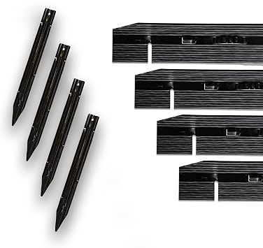 Dreamscape PermLine Aluminum Landscape Edging - 15 Strips, 8ft Each 120 Ft Total, Black Duraflex Professional Quality Landscaping Border, Aluminum Divider for Lawn, Garden, Flowerbed