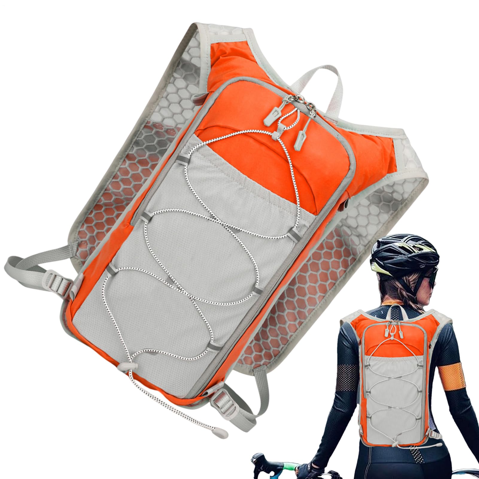 Gilet D'Hydratation Pour La Course | Gilet D'Hydratation Réglable Avec Bandes Réfléchissantes - Sac à Eau pour Cyclisme - pour Course Randonnée Cyclisme Jogging Équitation Sports Marche en Plein