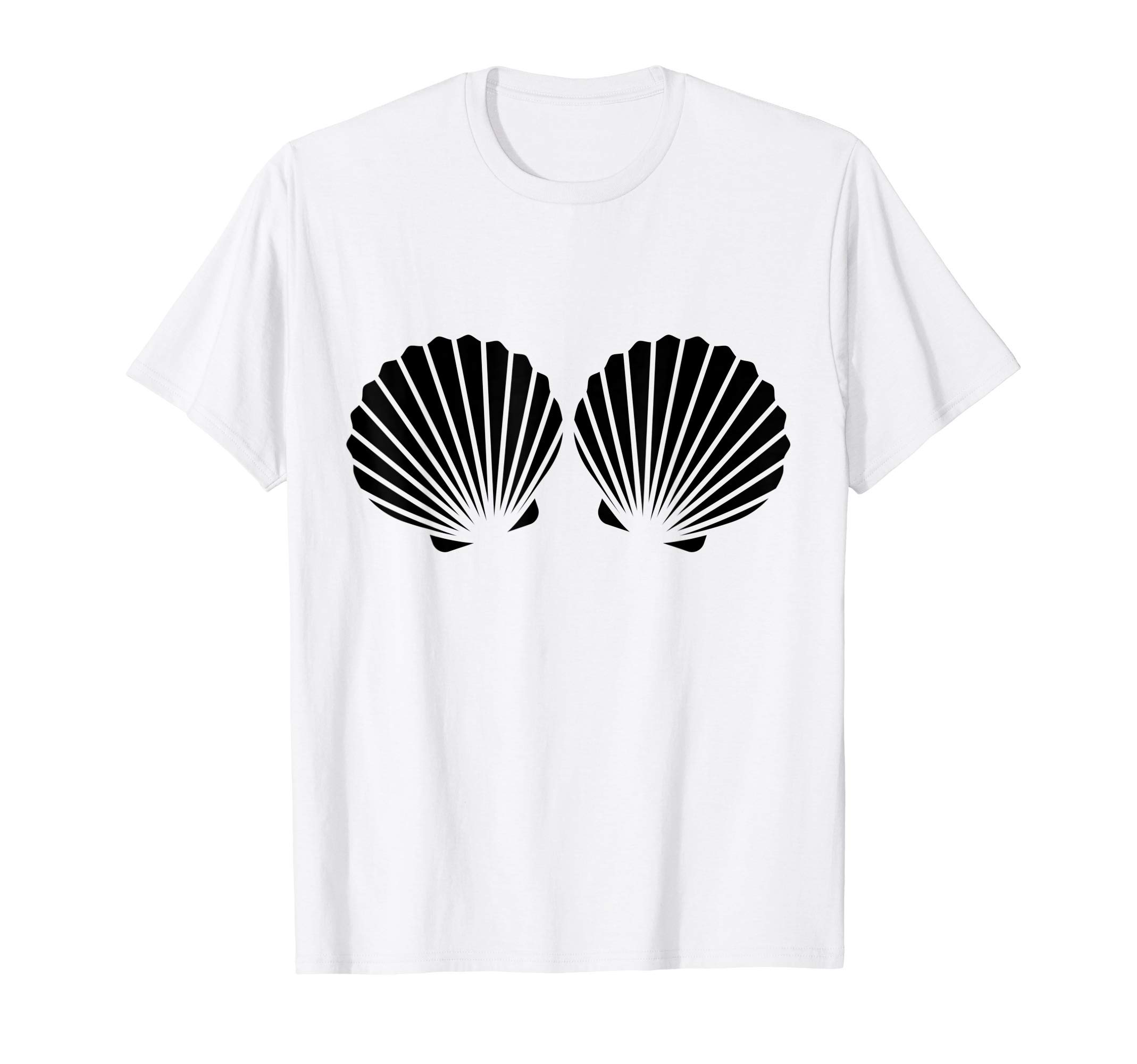 Black Shells Mermaid Bra Costume T-Shirt