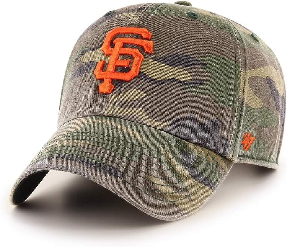 '47 MLB Unisex-Adult Camo Clean Up Adjustable Hat Cap One Size, San Francisco Giants, One size