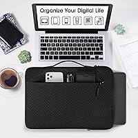Vista 5 de Laptop Sleeve Case 13.3-14 Inch Waterproof Handle Laptop Bag Protective Business Computer Carrying Bag Compatible with Chromebook/MacBook