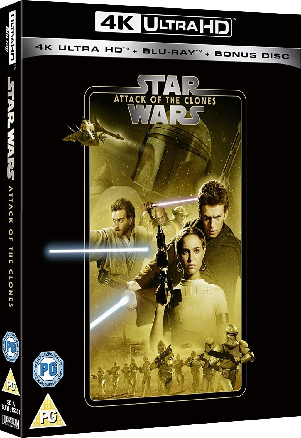 Star Wars Prequel Trilogy: Episode I - The Phantom Menace / Episode II - Attack of the Clones / Episode III - Revenge of the Sith [9-Disc Set] [4K UHD + Blu-ray] [Region Free]