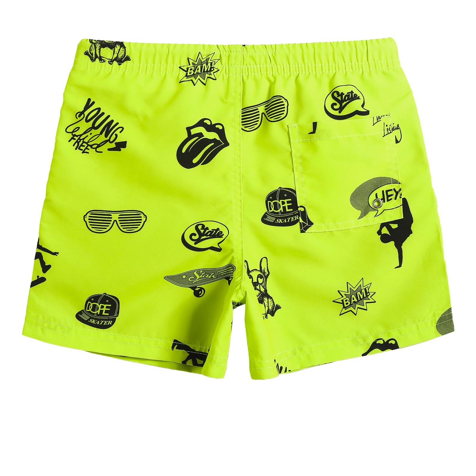 maamgic Bañador Niño Ropa de Baño para Niño Secado rápido Interior de Malla Short de Natación Estampado