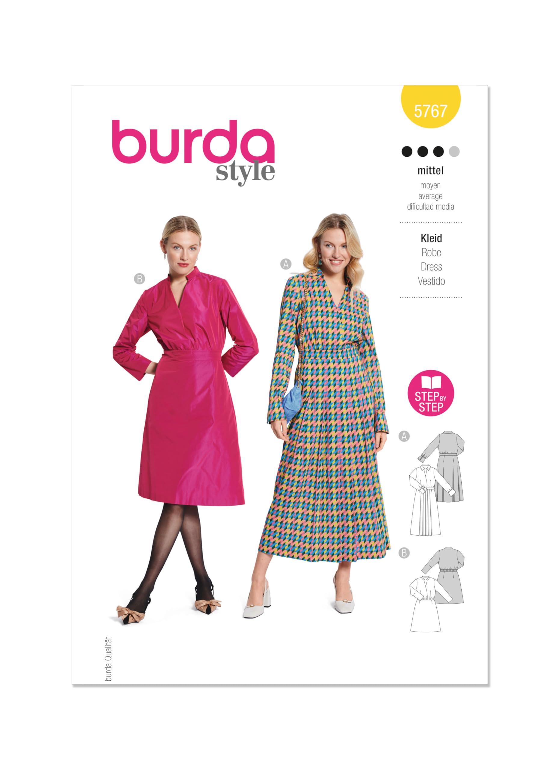 Burda Style Sewing Pattern B5767 Misses' Dress
