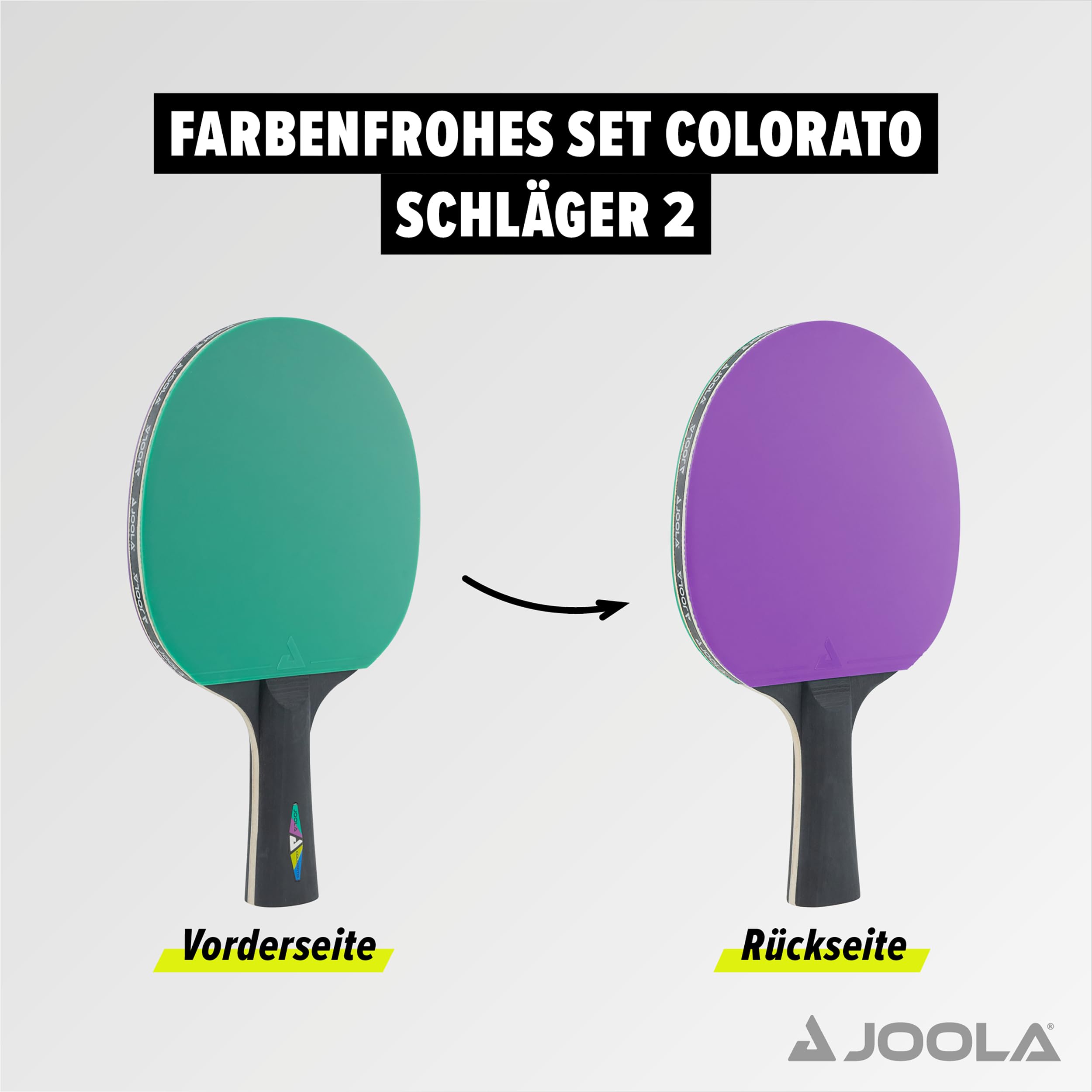 Joola - Set di Racchette da Ping Pong, 2 Racchette + 8 Palline, Ideale per Famiglie, Principianti e Professionisti