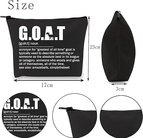 Miniatura 9 de POFULL Regalos para personas especiales, regalo inspirador para cabras, Bolsa de cosméticos G.O.A.T