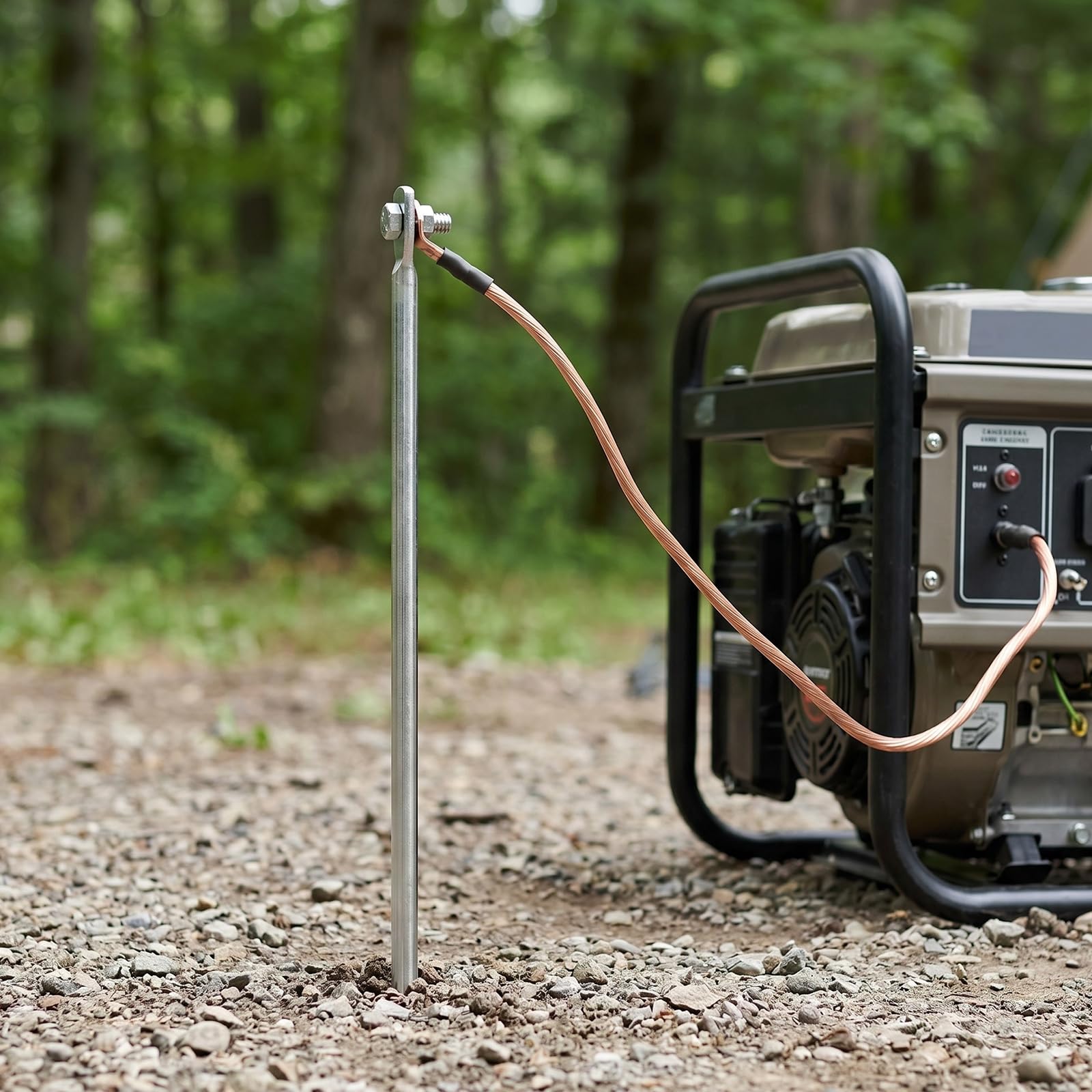 VILLCASE Erdungsstange Aus Eisen 18.90 Zoll Mit Einlochdesign Für Haus Elektrozaun Und Satellitenschüssel Sichere Elektrische Erdung