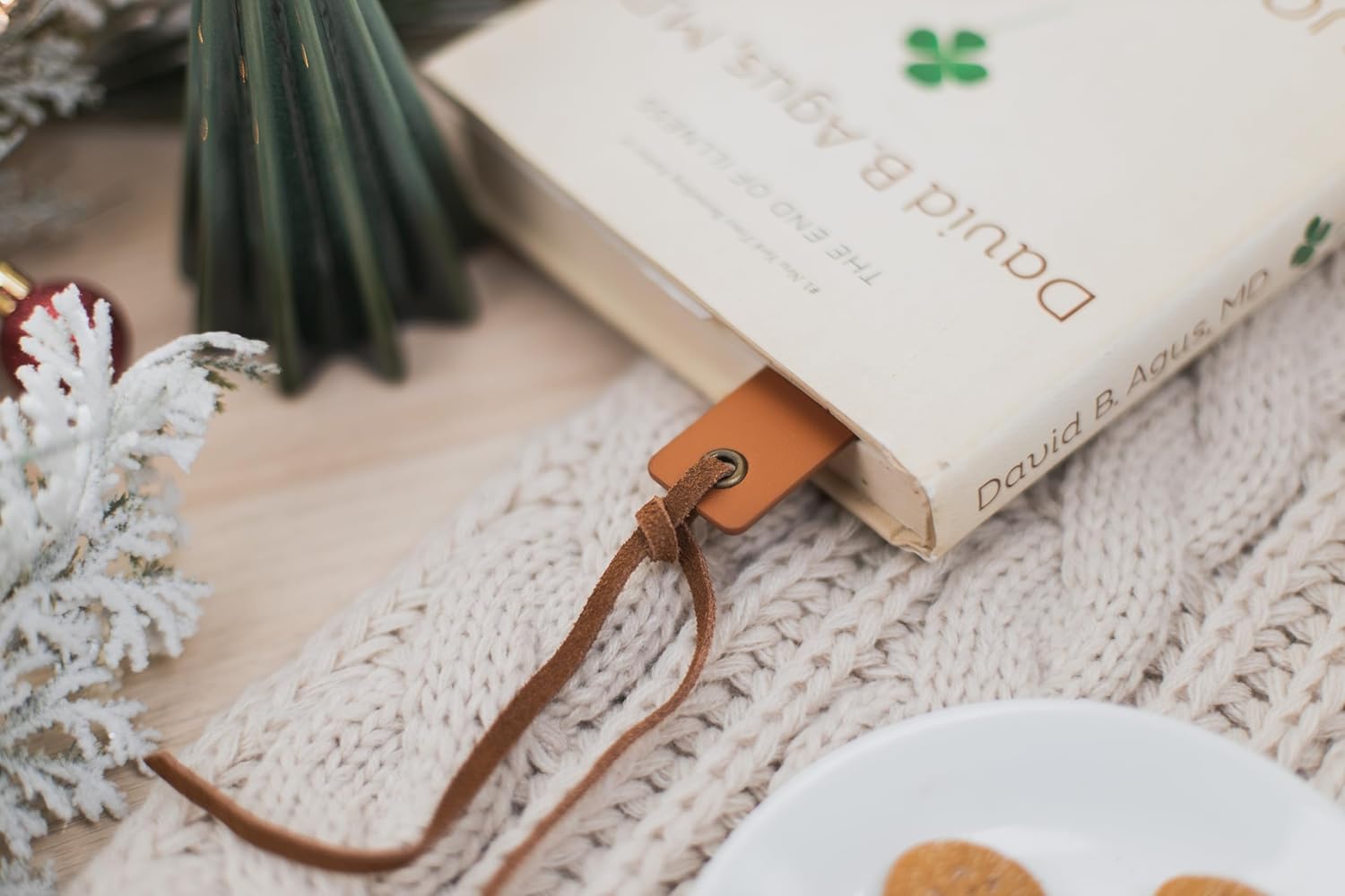 Engraved Leather Bookmark - to Many More Chapters Together, Book Club Reading Page Marker, Gift for Book Lover Nerd Bookworm Wife Girlfriend Fiance Third Year Wedding Anniversary Engagement - Image 4