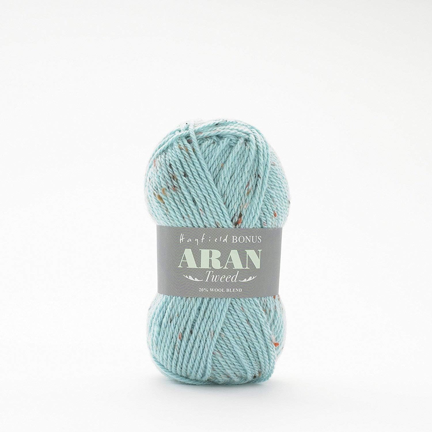 Sirdar Hayfield Bonus Aran Tweed, Seaspray (665), 400g Turquoise F011-0665