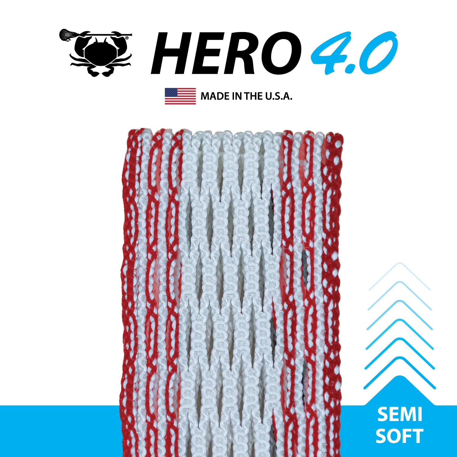 ECD Lacrosse Hero 4.0 Mesh (Red Storm Striker Semi-Soft)