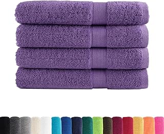 SOLUND 137363 - Toallas para sauna (4 unidades, 80 x 200 cm, 600 g/m²), color lila