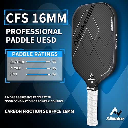 Miniatura 2 de Pickleball Paddles, USAPA Approved, 3k Friction Surface Carbon Fiber Pickleball Paddle, Durable &Lightweight Pickleball Rackets for Adults