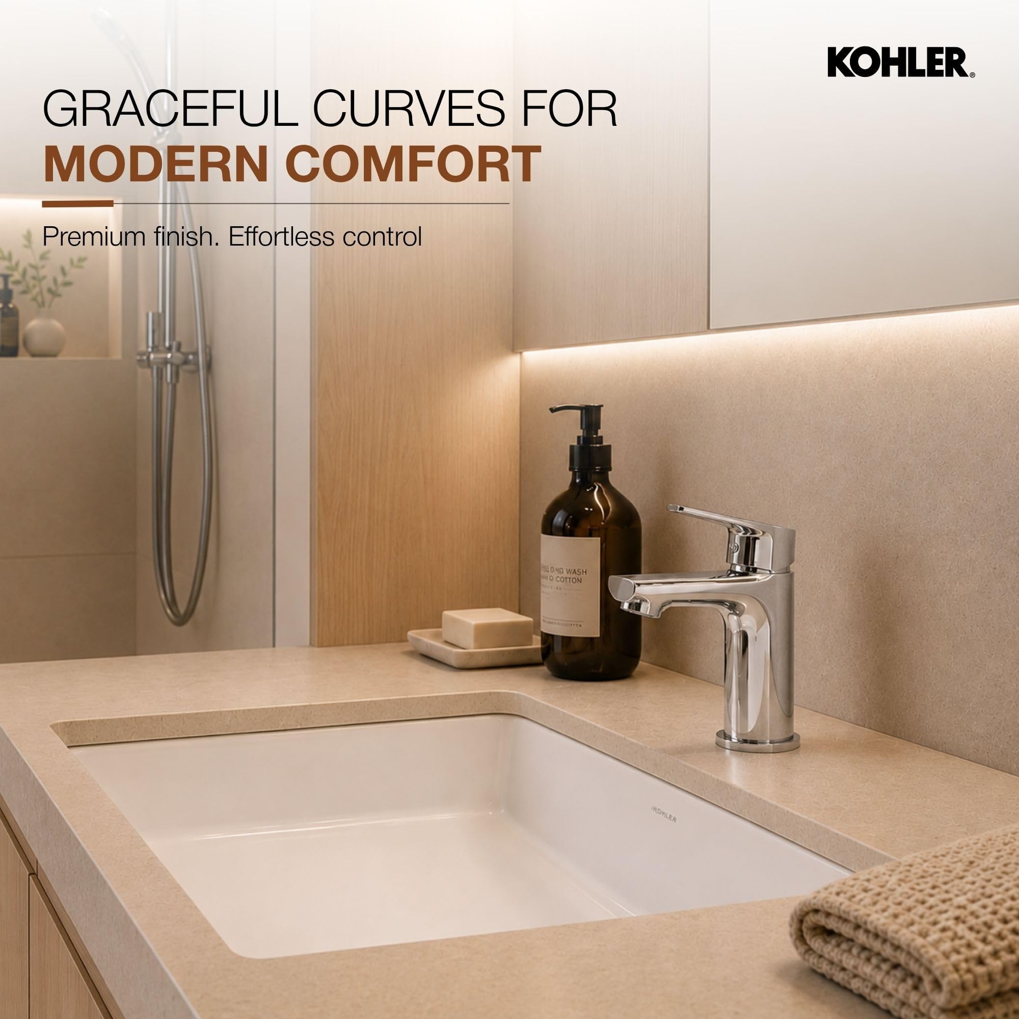APT CURV SC LAV Faucet WO Drain