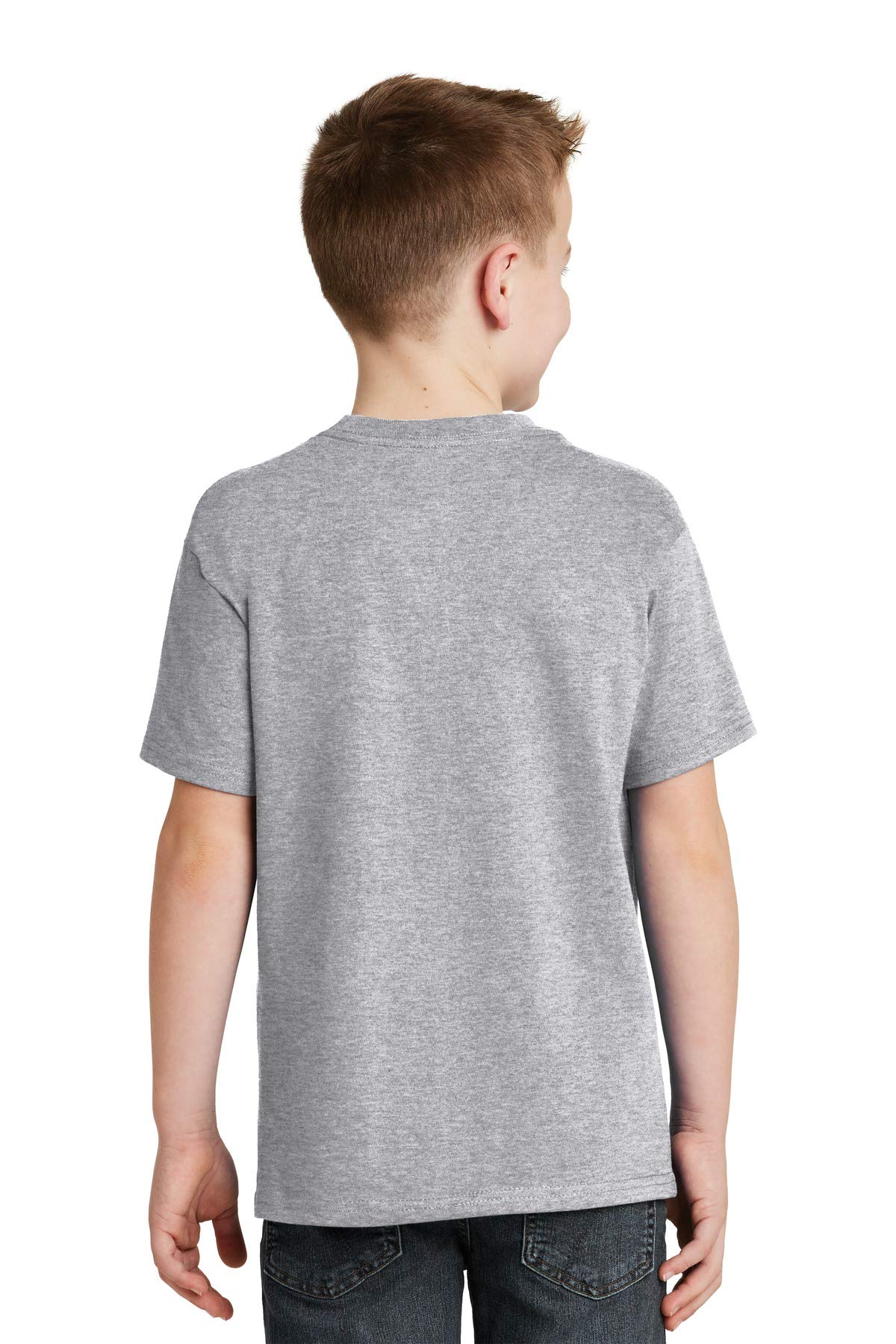 Hanes Authentic Tagless Jungen T-Shirt Baumwolle, Leichter Stahl., XL