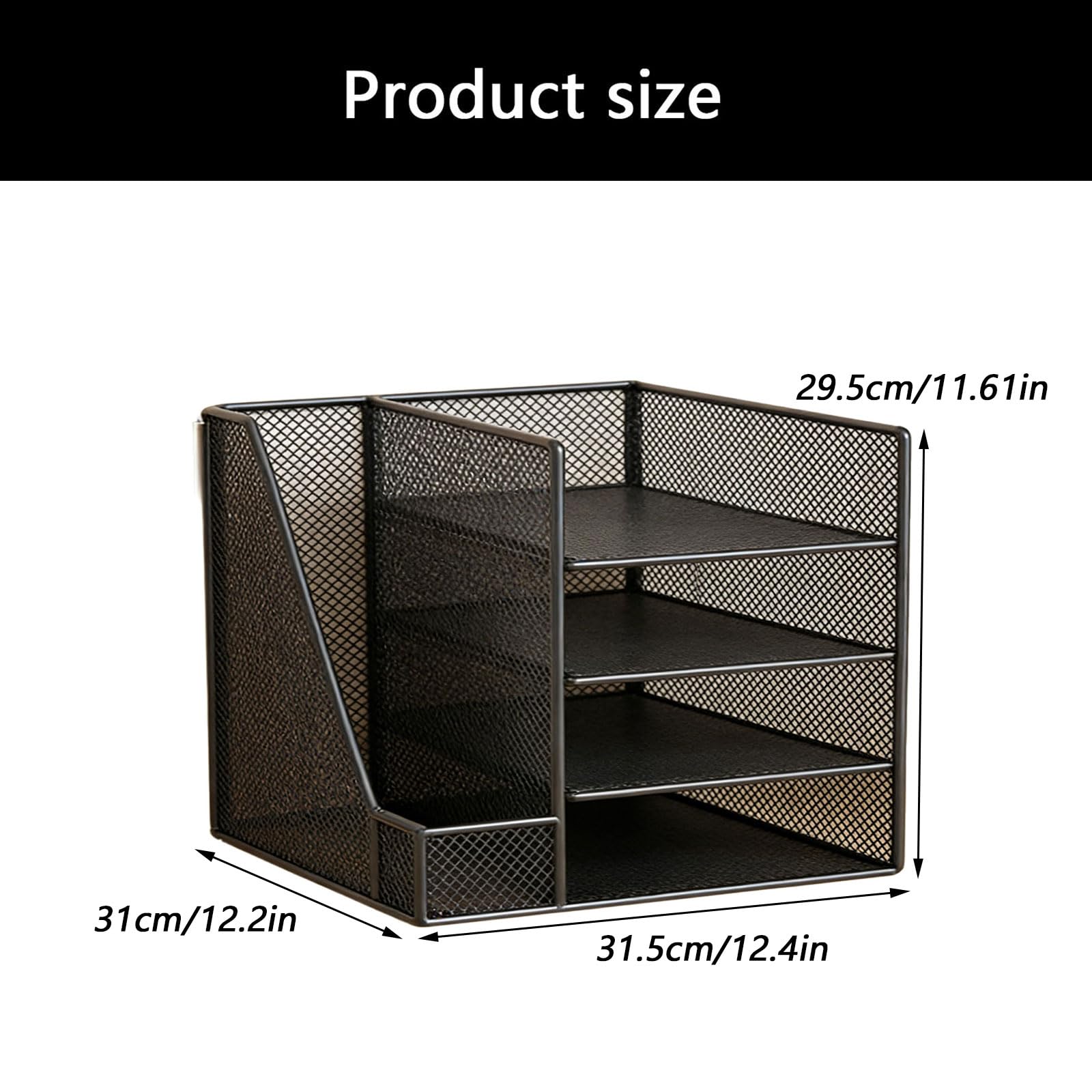 Schreibtisch Organizer mit Aktenhaltern, 4 Ebenen, Papier Briefablage, Organizer, Netze, Desktop Aktenorganisation, Bürobedarf, Papier Briefablage