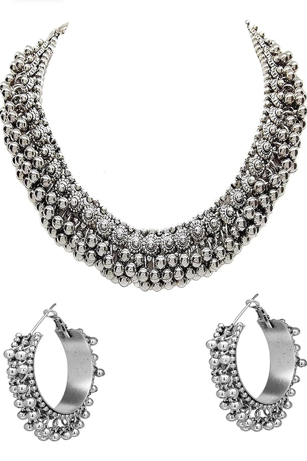 See full amazon price history chart for Womens Oxidised German Silver Afghani ghungroo Jewellery Premium Set/Oxidized Silver necklace with earrings Womens Oxidised German Silver Afghani ghungroo Jewellery Premium Set/Oxidized Silver necklace with earrings (B0D2PH71X2) Amazon Price History, Amazon Price Tracker