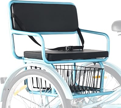 Adult Tricycle 7 Speed, 24 Inch 3 Wheel Bikes Extended Rear wheelbase Tricycle Suitable for Modification Wheel Bike Free large-capacity basket included for Women/Seniors Picnic Exercise Shopping