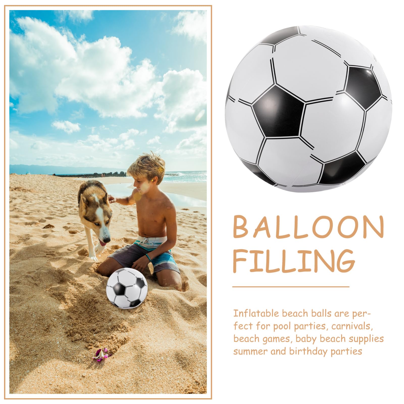 ibasenice Pelota de Playa Inflable Juguetes de baño Juguetes de Playa Aire Burbuja Inflatable Pool Toys inflador balones Decoraciones de Playa inflables de Playa el plastico