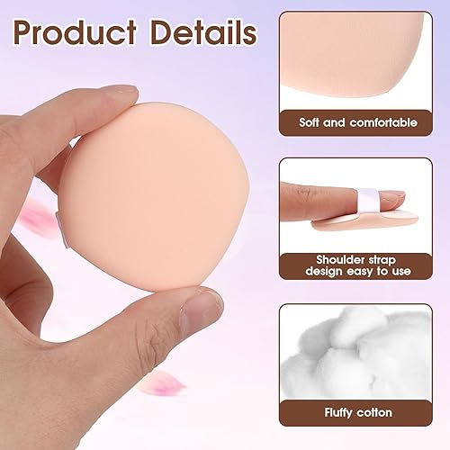Miniatura 2 de 8 esponjas de maquillaje con cojín de aire para base, corrector y polvo, esponja coreana de maquillaje de hojaldre de lágrima, ajuste de mezcla de