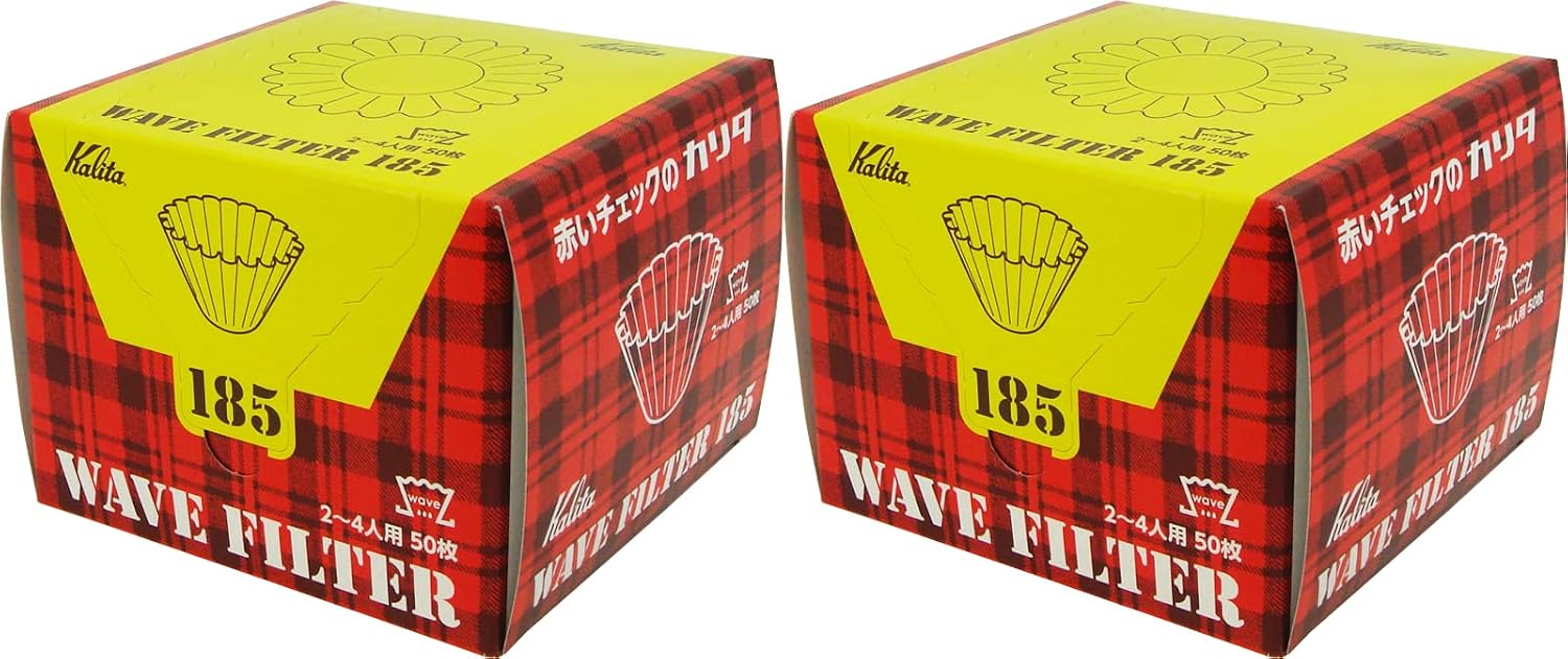 Karita KWF-155#22211 Coffee Filters, Wave Series, White, For 1-2 People, 50 Count