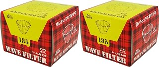 Kalita Wave Series KWF-185#22210 Coffee Filter, White, For 2-4 People, 50 Sheets x 2 Packs