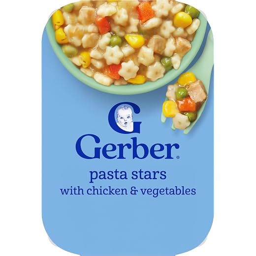 Gerber Pasta Stars with Chicken & Vegetables, 6 Ounce (Pack of 6)