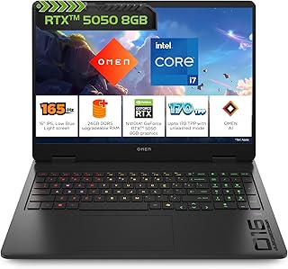 HP Omen, 14th Gen Intel Core i7-14650HX, 8GB RTX 5050, 24GB DDR5(Upgradeable) 1TB SSD, 165Hz, 2k WUXGA, 3ms, 400 nits, 1...