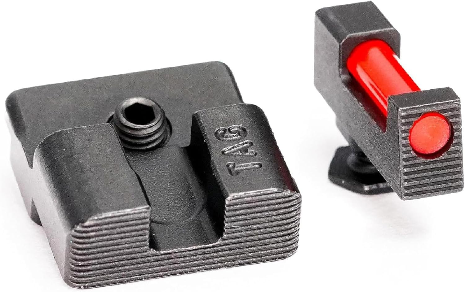 TAG PRECISION Tactical Gun Sights Compatible with Glock Slim Models | Durable CNC Machined Steel Nitride Coated Front & Rear Handgun Sights with Easy Customization