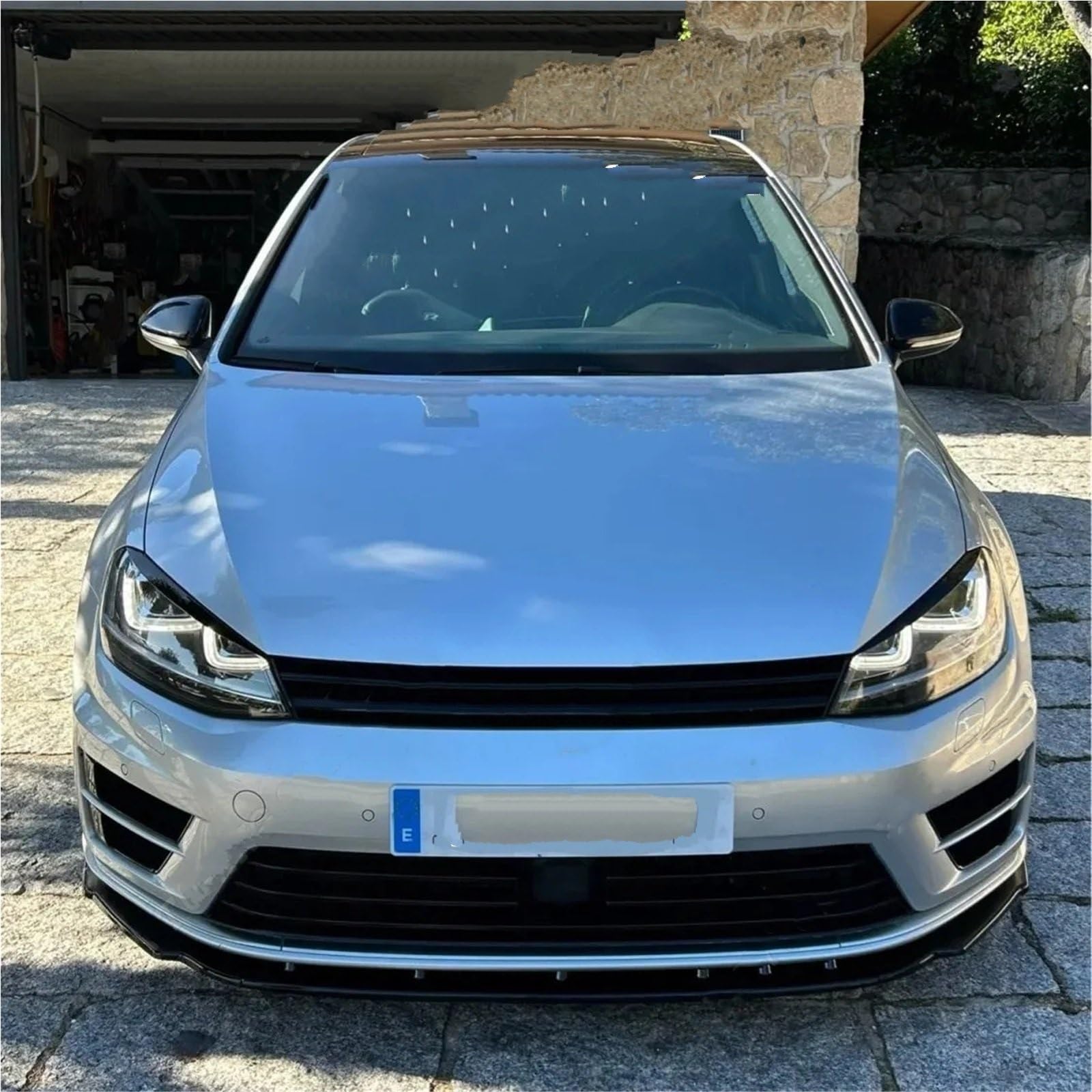 warga deflektora ABS Przedni zderzak, spoiler, pasuje do VW, pasuje do Golfa 7 MK7 7.5 pasuje do GTI pasuje do GTD pasuje do GTE R pasuje do R-Line 2012-2019 warga ochronna(Carbon Look)