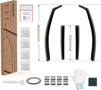 Wind Deflectors Rain Guards Fit for VW Golf MK7 MK8 2014-2024
