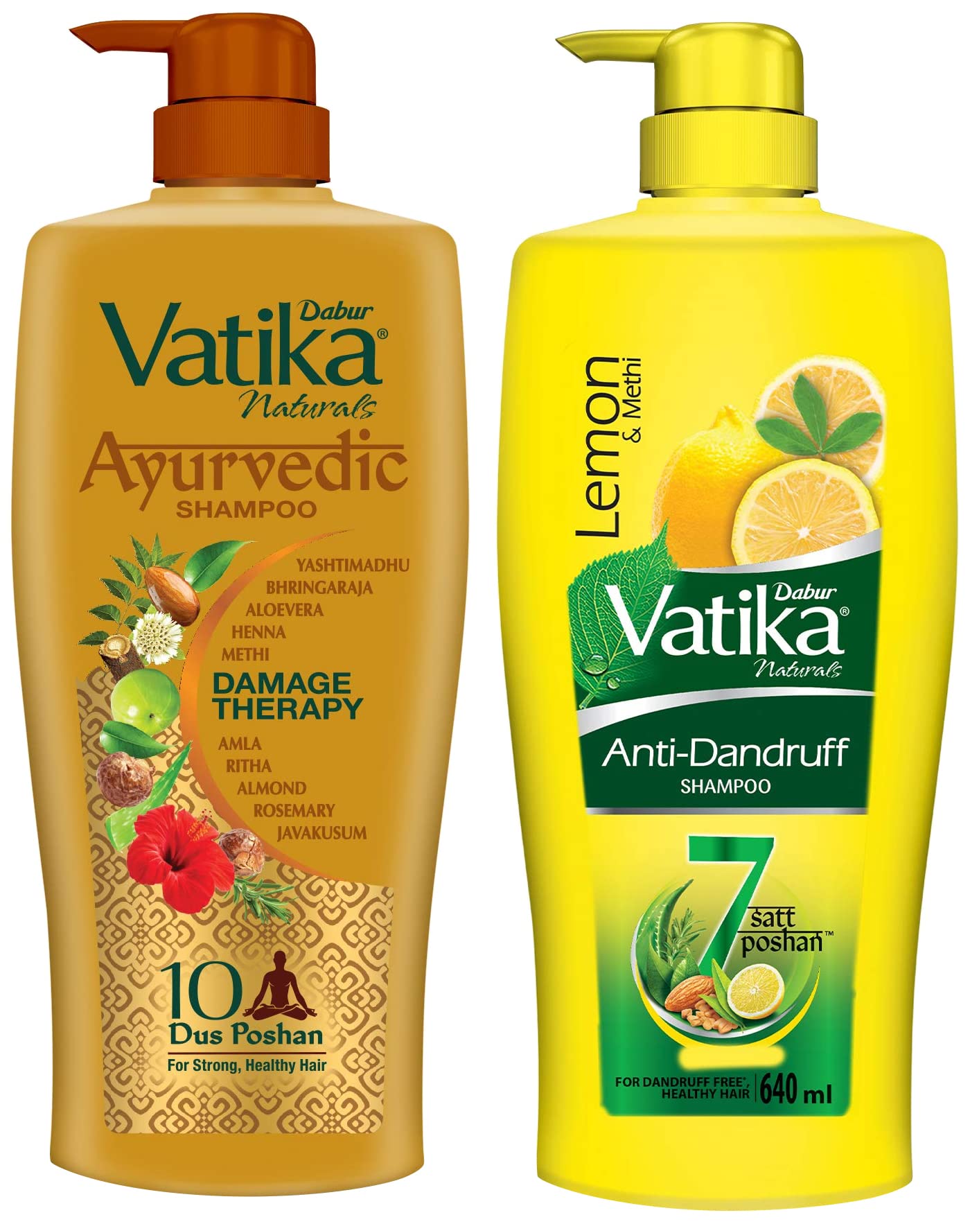 Buy Dabur Vatika Anti Dandruff Shampoo, with Lemon & Methi for Dandruff