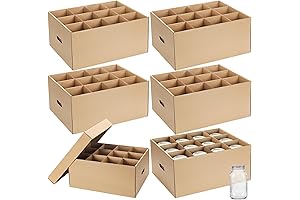 6 Piece Canning Storage Box for Regular and Wide Mouth Mason Jars...