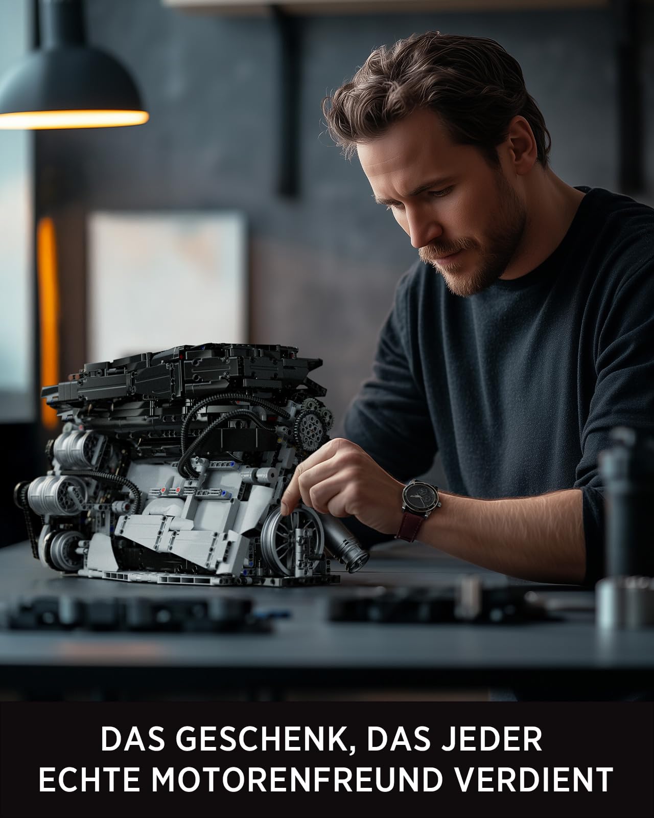 Nifeliz Technique L6 Reihenmotor Kit für Erwachsene, Klemmbausteine Motor Modellbausatz Sammlerset, Sammlerstücke für Zuhause oder das Büro (2,820 Teile, NF10316) | Fortgeschrittenes Sammlermotormodell, Physikalische Wissenschaft Lernspielzeug für Erwachs