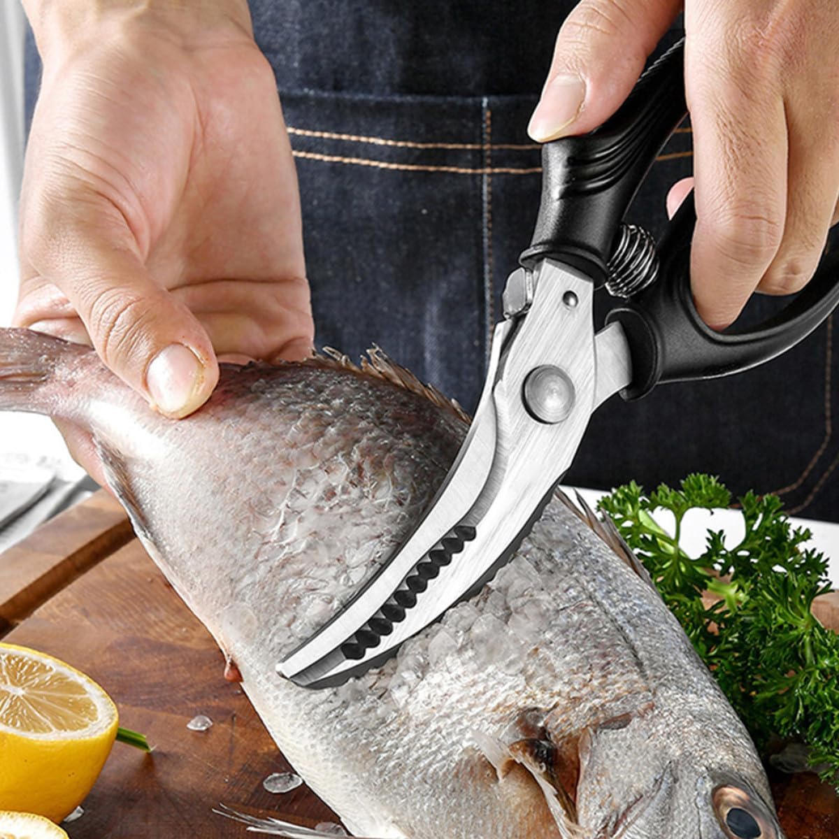 Heavy Duty Kitchen Shears Poultry Bone Shears Chicken Scissors with Anti-slip Handle for Food Preparation and Cooking