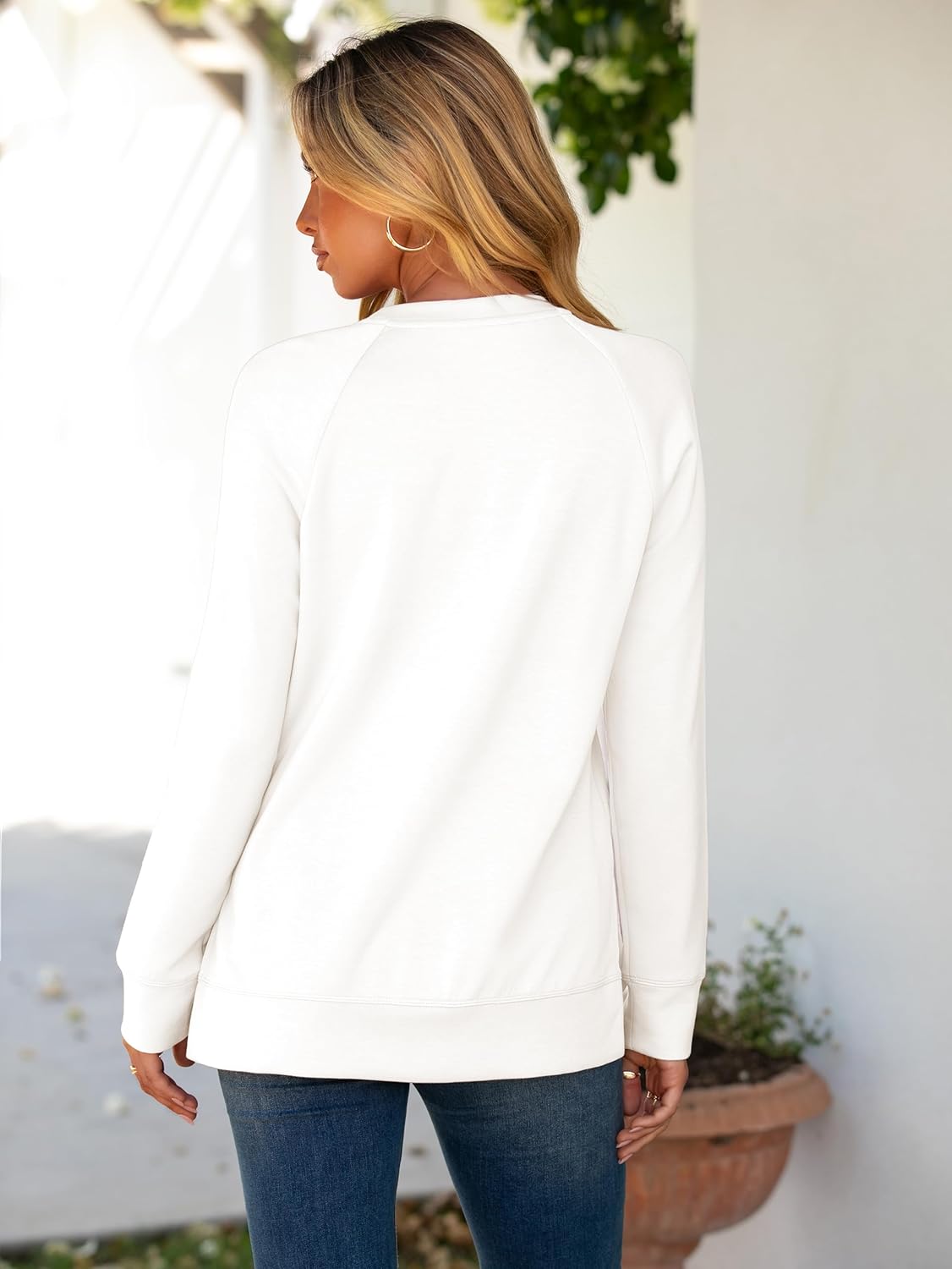 Glamaker Womens Long Sleeve Sweatshirt Casual Crewneck Sweatshirts Loose Fit Pullover Tops - Image 5