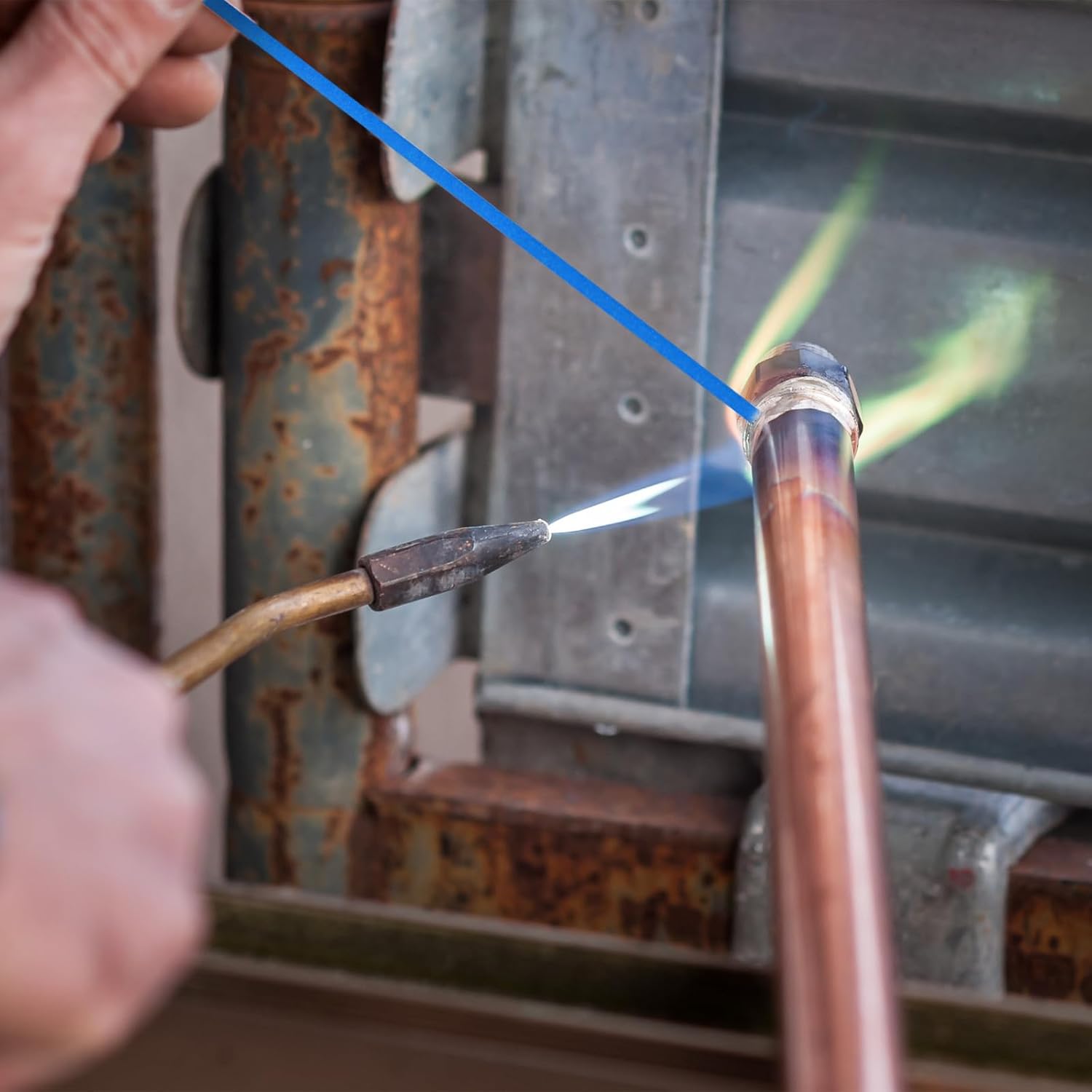 Therwen 3 Pcs Sticks AWS Bag Silver Alloy Brazing Rods 18" Flux Coated Solder Copper (45% Silver Brazing Rods)