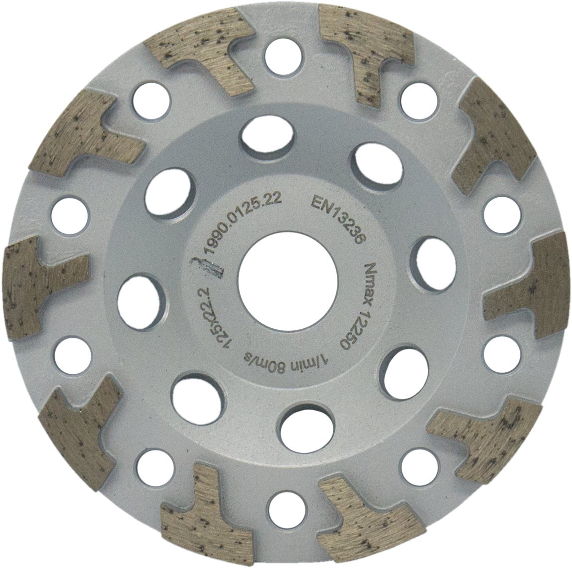 MARCRIST diamante-muela de copa HU850 125 mm x 22.2 disco de esmerilado universal