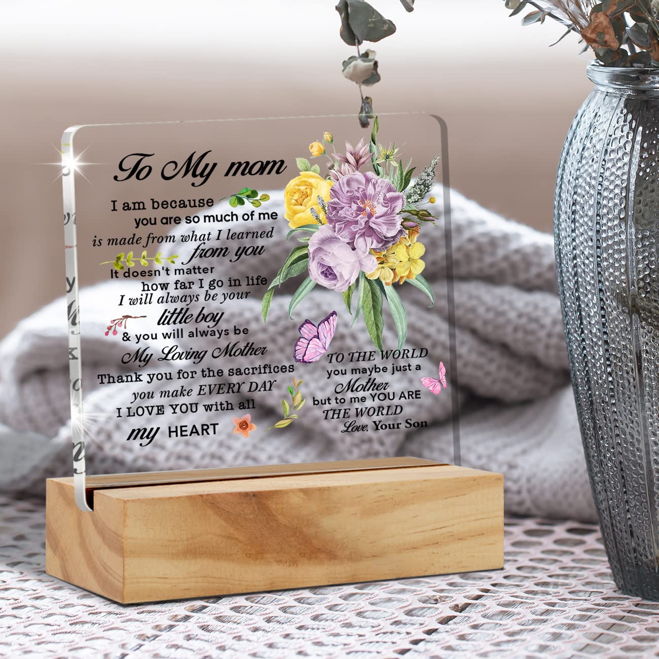 Snapklik.com : Mom Gift From Son, My Loving Mother I Love You Desk ...