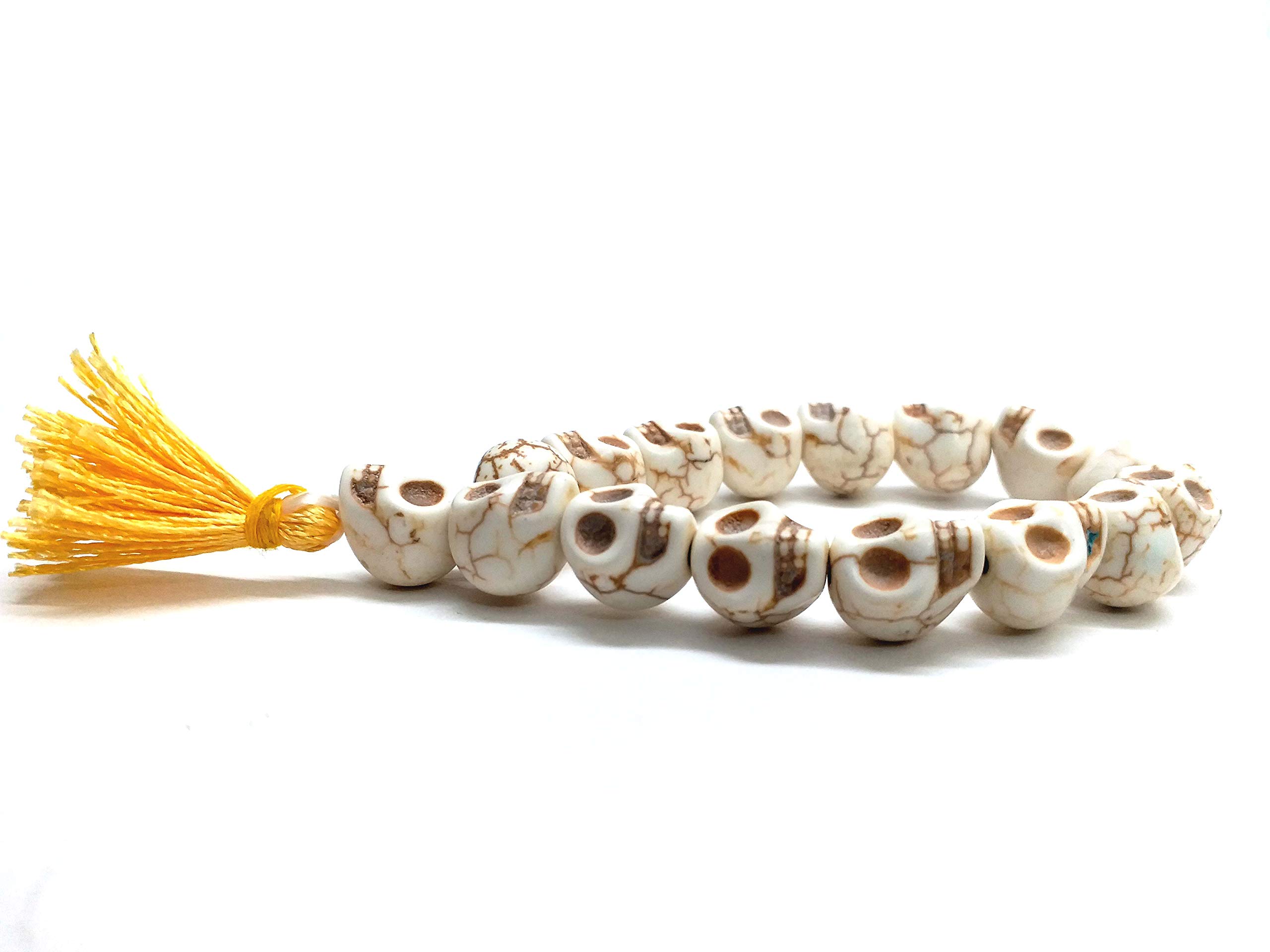 Astroghar Skull Shaped 10 mm Stretch Bracelet for Men and Women (B07NJM8XMR) Amazon Price History, Amazon Price Tracker