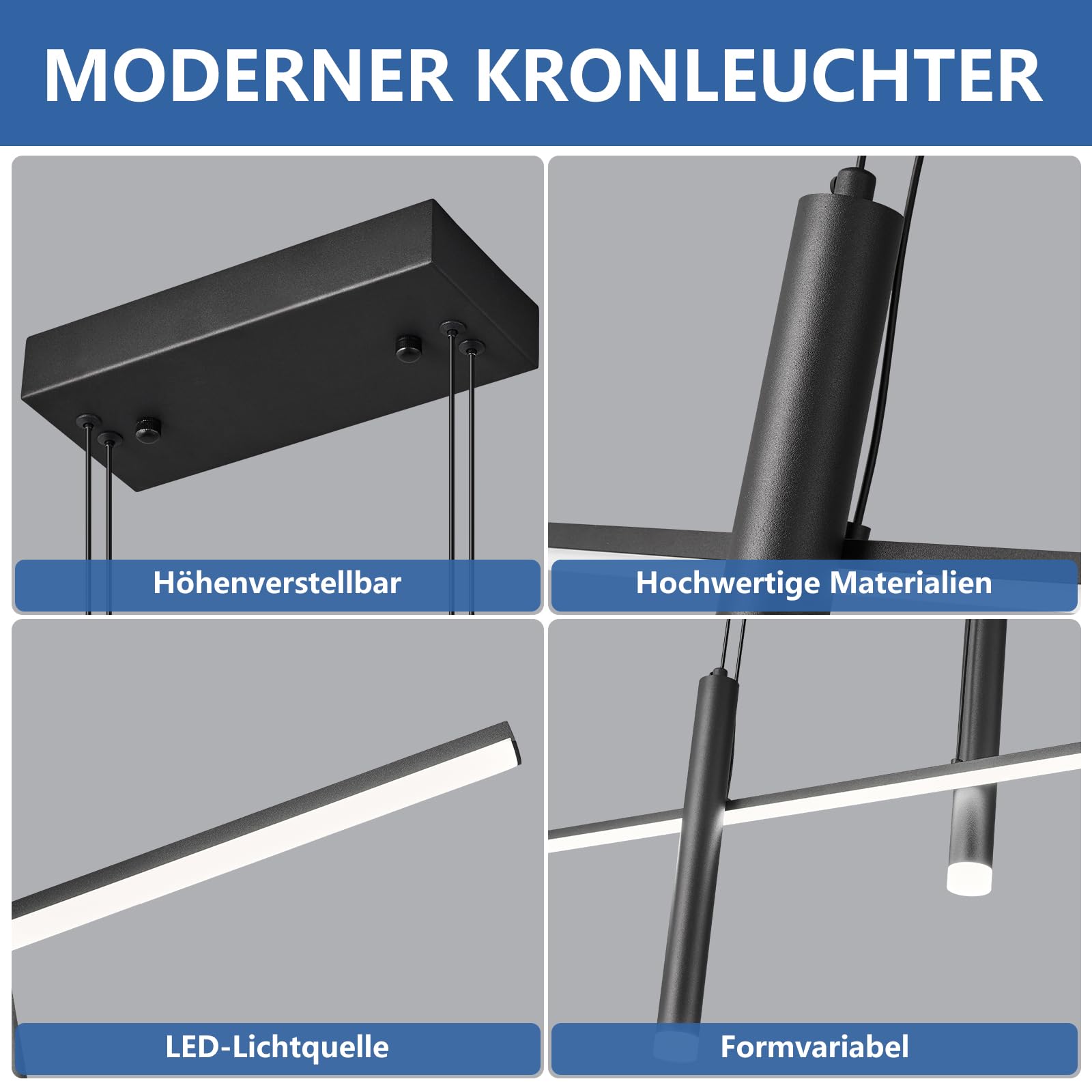 B DUTCH Design Hanglamp Linear Light Fine Matt Black - 2400mm - Opbouw - B Dutch