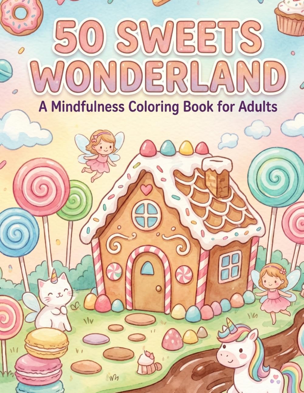 50 Sweets Wonderland: 50 Adorable Dessert Designs for Kids Ages 4-10